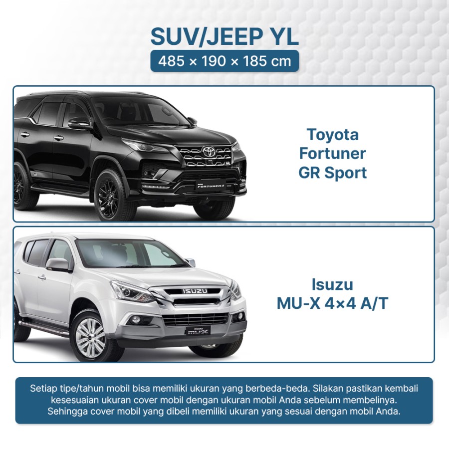 Sarung Mobil SUV Universal Car Body Cover Dust Waterproof JEEP YL