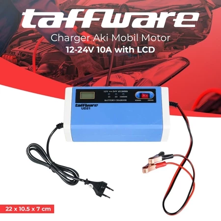 Charger Aki Mobil Motor (12-24V) 10A Digital Cas Accu Baterai TFW-UD21