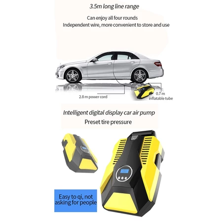 Air Inflator 150psi Pompa Angin Kompresor Ban Mobil Portable Elektrik ATJ-1266