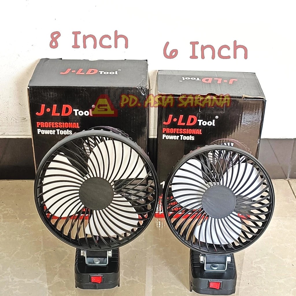 Cordless Fan 8" Inch Kipas Angin Baterai LXT JLD J21F-8 Portable x2 Port USB 1472