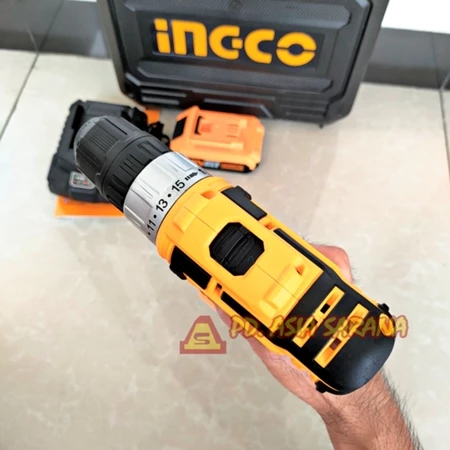ECO Cordless Drill 10mm Set INGCO CDLI200215 Mesin Bor Kayu Besi P20S