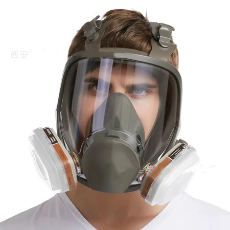 Masker Full Face Respirator Gas Cat Amonia Acid Lab Reuseable 6004CN 6800 No.4