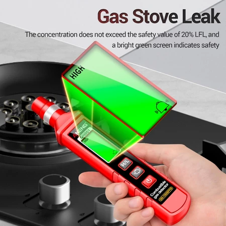 Alat Deteksi Gas Bocor Portable Sensor Combustible Detector GN801