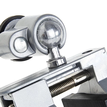 Mini Clamp Meja Putar 360 Catok Vise Perhiasan Aluminium Kayu AT-6075