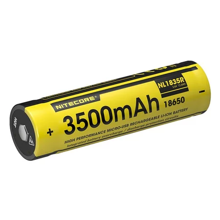 Baterai 18650 Li-ion 3500mAh 3.6V NITECORE NL1835R Recharge Micro USB