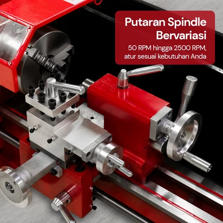 Mesin Bubut Kayu 1100w Brushless Mini Lathe Bench Wood Metal MX-210V