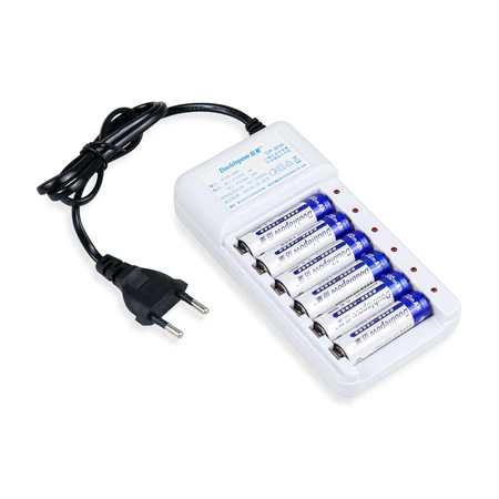 [6 Slot] Charger Baterai AAA atau AA DOUBLEPOW Battery 1200mAh DP-B06