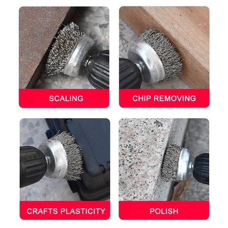 Sikat Kawat Mangkok 75mm Kuningan Wire Cup Brush Bor Bowl Grinder SM3