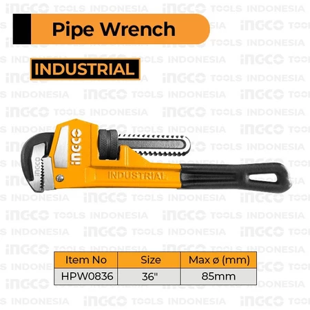 [36"] Kunci Pipa Besi Pipe Wrench 36 Inch INGCO 85mm Konci PVC HPW0836
