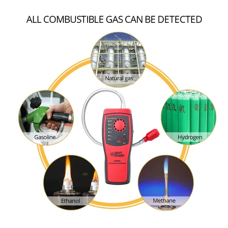 Mesin Alat Deteksi Gas Bocor Smart Sensor Combustible Detector AS8800L