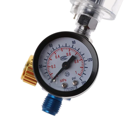 Paket Spray Gun Air Regulator Gauge Water Filter Angin Adapter W101