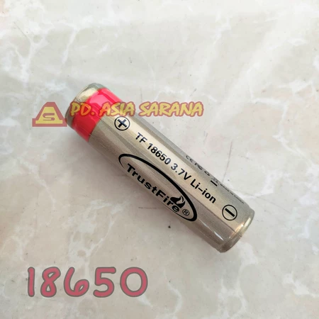 Baterai 18650 Li-ion 6000mAh 3.7v TrustFire Rechargeable Battery Cas