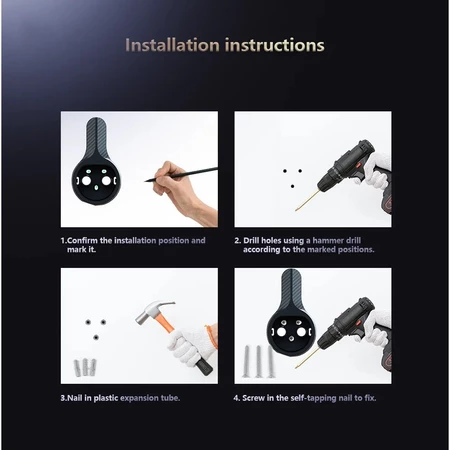 Bracket Gantungan Type 2 EV Charger Mobil Listrik Holder Hanger Hook Waterproof GW2