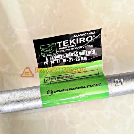 Kunci Roda Palang 17 x 19 x 21 x 23mm TEKIRO AU-WC1463 4 Way Cross Wrench Ban