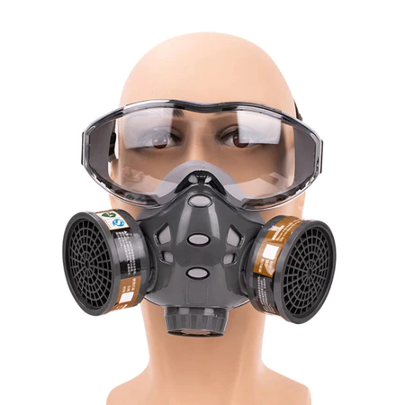 Kacamata Masker Gas Respirator Safety Full Face Activated Carbon Filter 8200