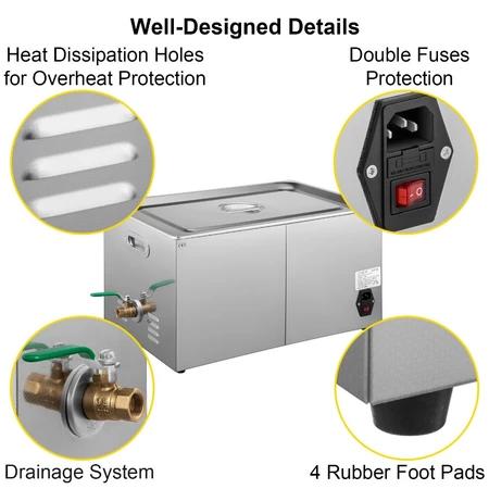 Mesin Ultrasonic 10L Liter Pembersih Perhiasan Smart Cleaner 240w KZ-D10