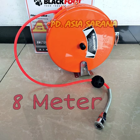 [8 Meter] Air Hose Reel 8m Blackfoot / Selang Angin Kompresor Gantung