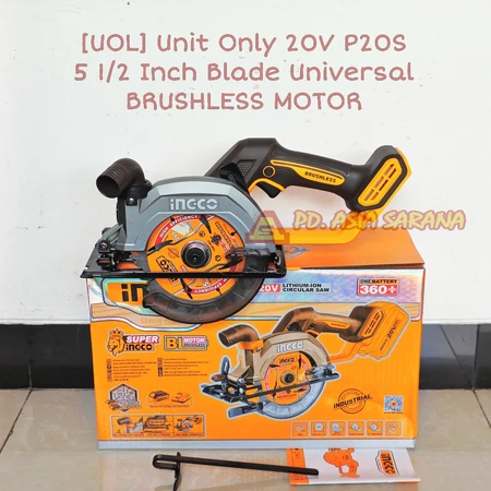 Cordless Mini Circular 5 1/2” Inch Brushless INGCO CSLI1402 Saw P20S