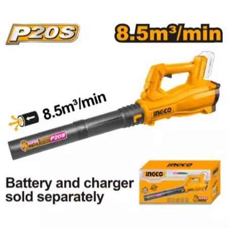 Cordless Blower 8.5m³ 20V INGCO CABLI20323 Mesin Tiup Daun Baterai P20S