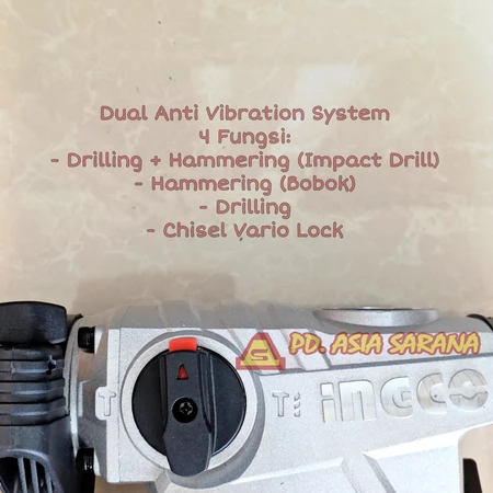 Jack Rotary Hammer Drill 36mm Set INGCO RH18008 Mesin Bor Bobok Beton