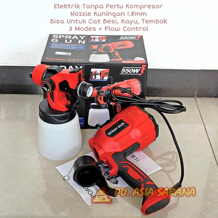 Paint Spray Gun Listrik Cat Besi Kayu Tembok Sprayer Elektrik CX31
