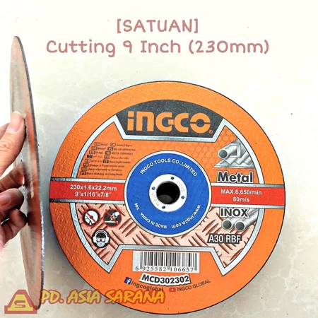 Mata Cutting Gerinda 9" Inch INGCO MCD302302 Disc Batu Potong Besi