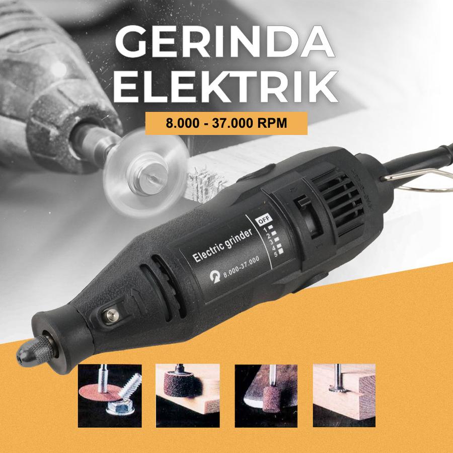 Mesin Mini Die Grinder Tuner Set Variable Speed Gerinda Botol Bor Mini F0130