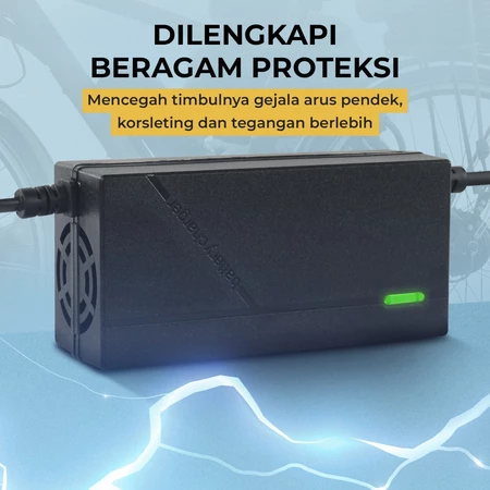 Charger Sepeda Listrik 29.4V 2A DC Skuter Cas Baterai Adaptor TCDZ0001