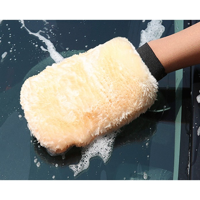 Sarung Tangan Microfiber Kain Lap Mobil Wool Interior Lantai Gelas BHS