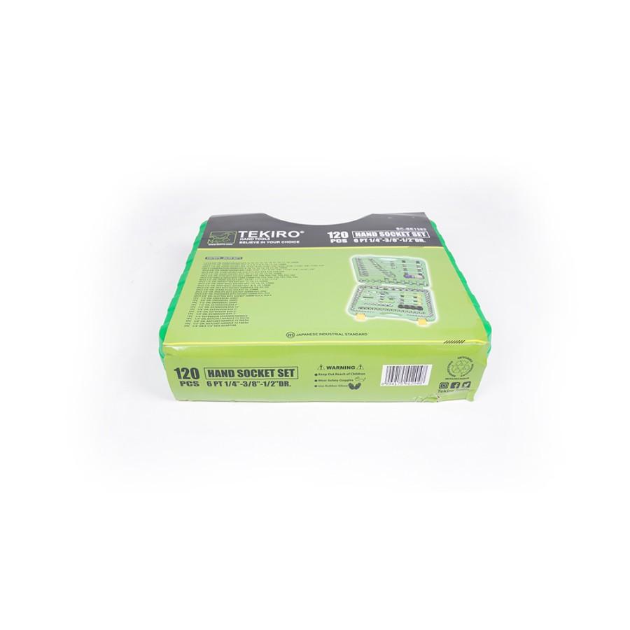 Toolkit Socket Set 120pcs Set 1/4" + 3/8" + 1/2" Inch TEKIRO SC-SE1384 Mata Sok Ratchet Obeng Kunci 12 PT