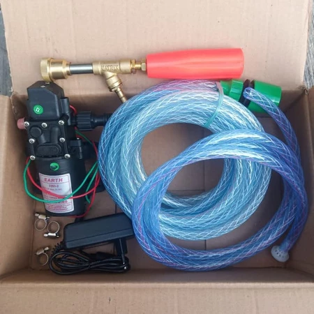 Paket Mini Steam Cuci Motor AC 12V 3A Set / Mesin Stim Mobil 100 Psi