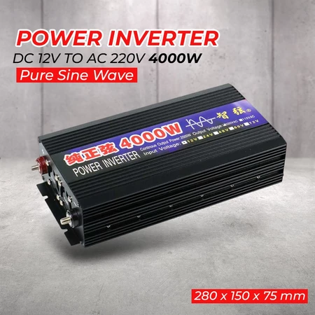 Car Power Inverter 4000W DC 12V To AC 220V Pure Sine Wave Watt NBQ4000W