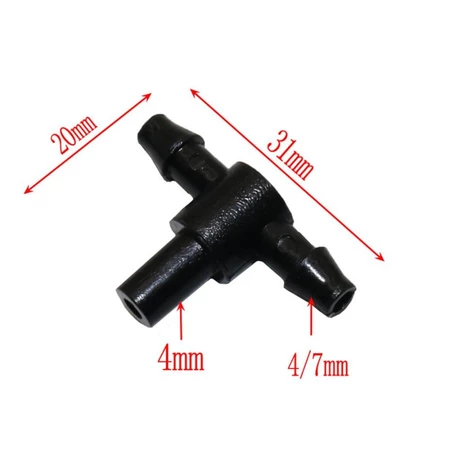 Tee Konektor Nepel Misting Nozzle Fogger 4/7mm Sambungan Head Selang