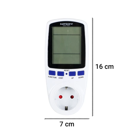 Stop Kontak kWh Meter Pengukur Lisrik Rumah Volt Watt Ampere KWE-PM01