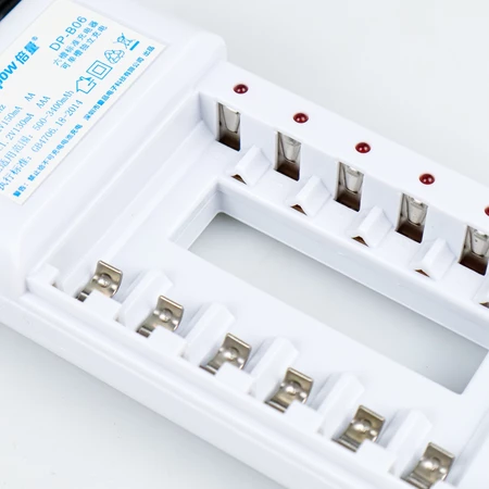 [6 Slot] Charger Baterai AAA atau AA DOUBLEPOW Battery 1200mAh DP-B06