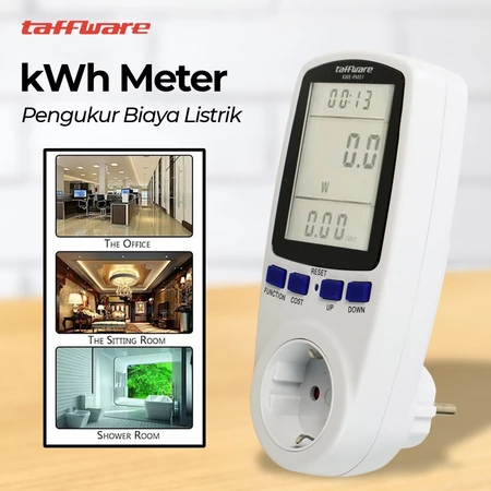 Stop Kontak kWh Meter Pengukur Lisrik Rumah Volt Watt Ampere KWE-PM01