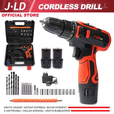 Cordless Drill 12v Set J12V JLD 29pcs Mesin Bor Baterai Tangan Cas