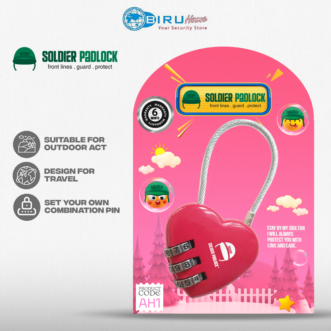 soldier padlock AH1 heart