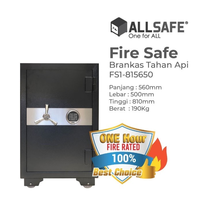 Brankas/Brangkas Fire Safe ALLSAFE FS1-081 (H810XW560XD500MM) ori