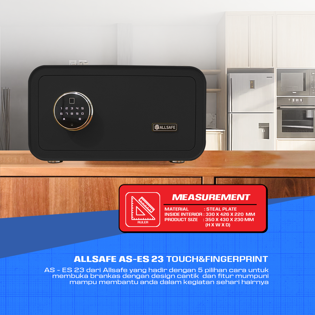 Tempat penyimpanan Fingerprint ALLSAFE AS-ES 23 TOUCH - Black