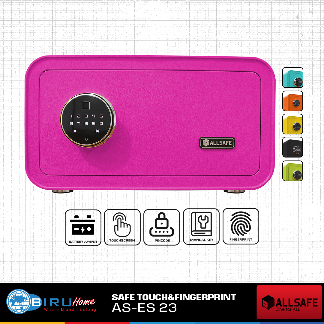 Brankas ALLSAFE AS-ES 23 TOUCH & Fingerprint- Pink