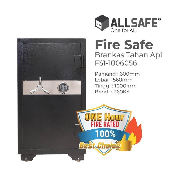 Brankas/Brangkas Fire Safe ALLSAFE FS1-100 ( H1000XW600XD560MM ) ori
