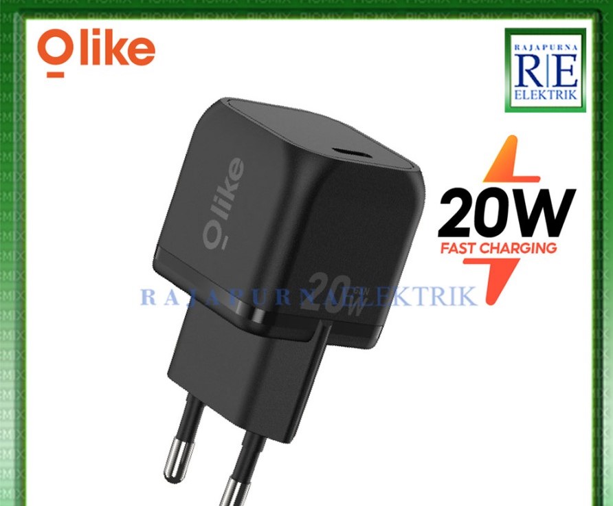 Olike Charger Adaptor GaN 20W SET PD QC 3.0 Super Fast Charging USB TYPE C Port