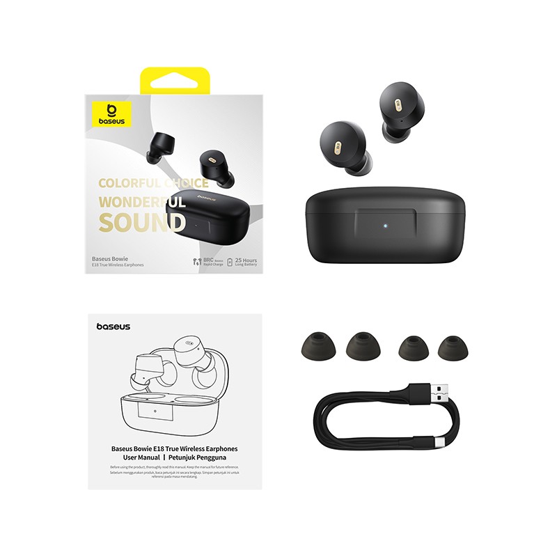 BASEUS Bowie E18 TWS True Wireless Earbuds IPX4 Bluetooth 5.3 ENC