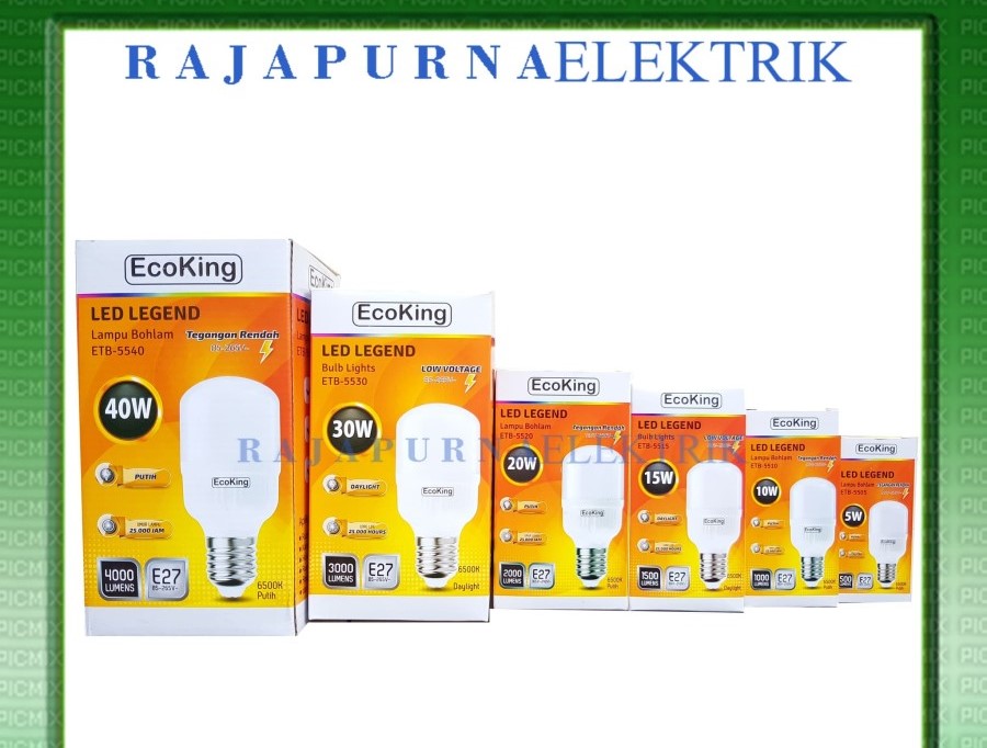 LAMPU LED BULB JUMBO ECOKING 30W / 30 watt SUPER TERANG - Putih