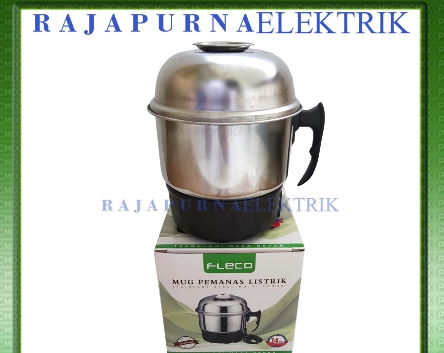 MUG TEKO Listrik / elektrik Pemanas Air 14 cm FLECO - Abu-abu