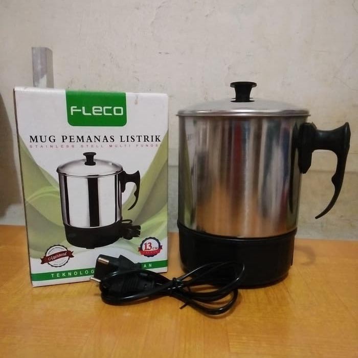 MUG TEKO Listrik / elektrik Pemanas Air 13 cm FLECO - Abu-abu
