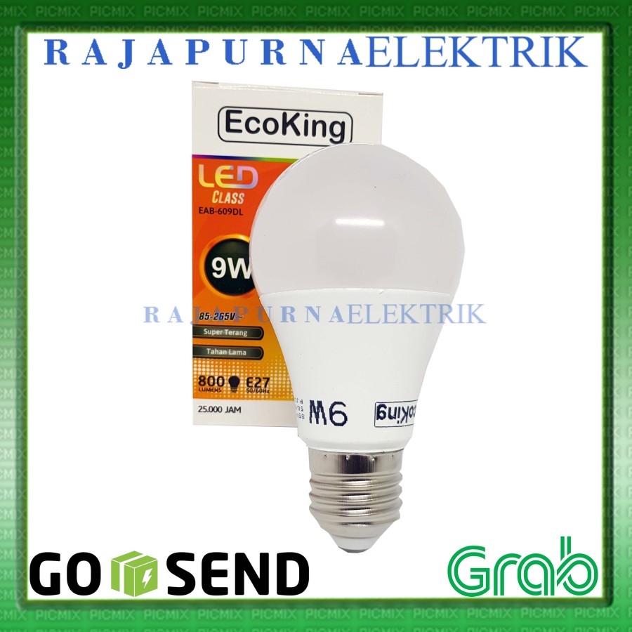 LAMPU LED 9W - 9 watt ECOKING SUPER TERANG - TAHAN LAMA 