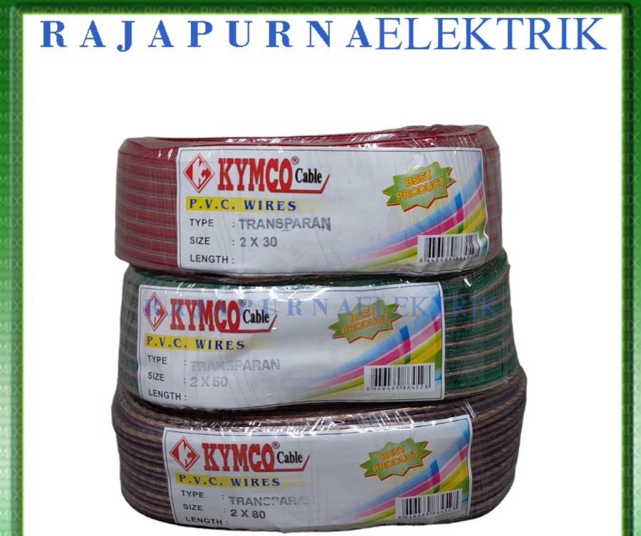 KABEL LISTRIK SERABUT TRANSPARAN AUDIO 2x30 2x50 2x80 PER ROLL 25meter