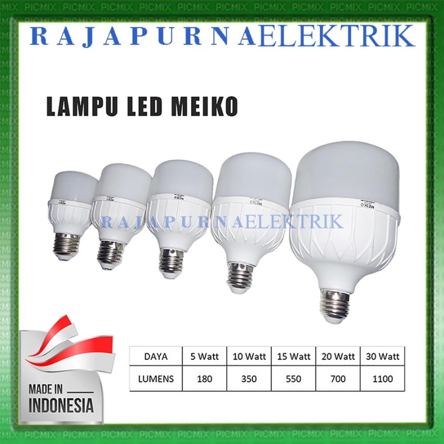 LAMPU LED MURAH BOHLAM kapsul Jumbo MEIKO 5W 10W 15W 20W 30W